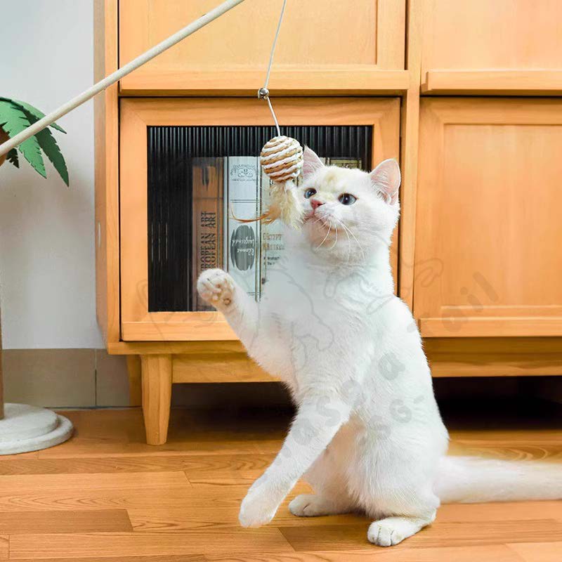 Chase & PlayBurlap Hemp Cat Teaser Stick
