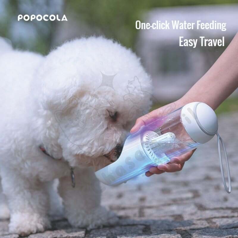 Popocola Portable Outdoor Pet Filter Water Bottle for Dogs & Cats