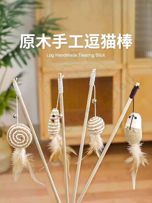 Chase & PlayBurlap Hemp Cat Teaser Stick