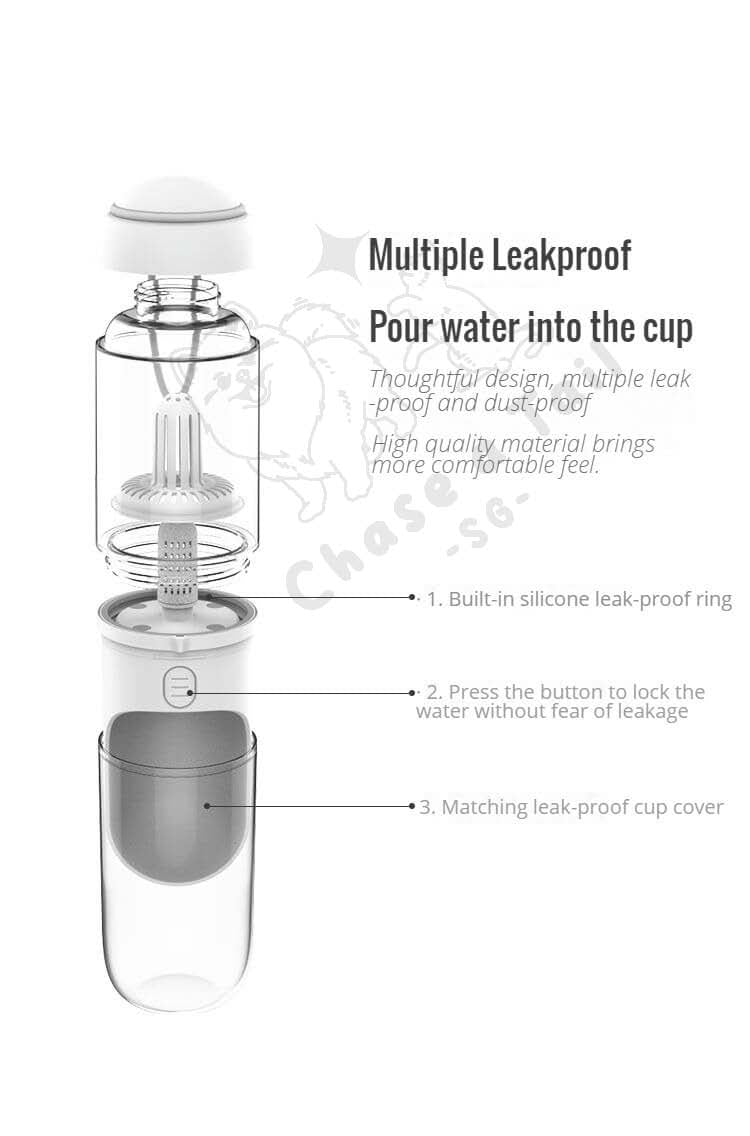 Popocola Portable Outdoor Pet Filter Water Bottle for Dogs & Cats