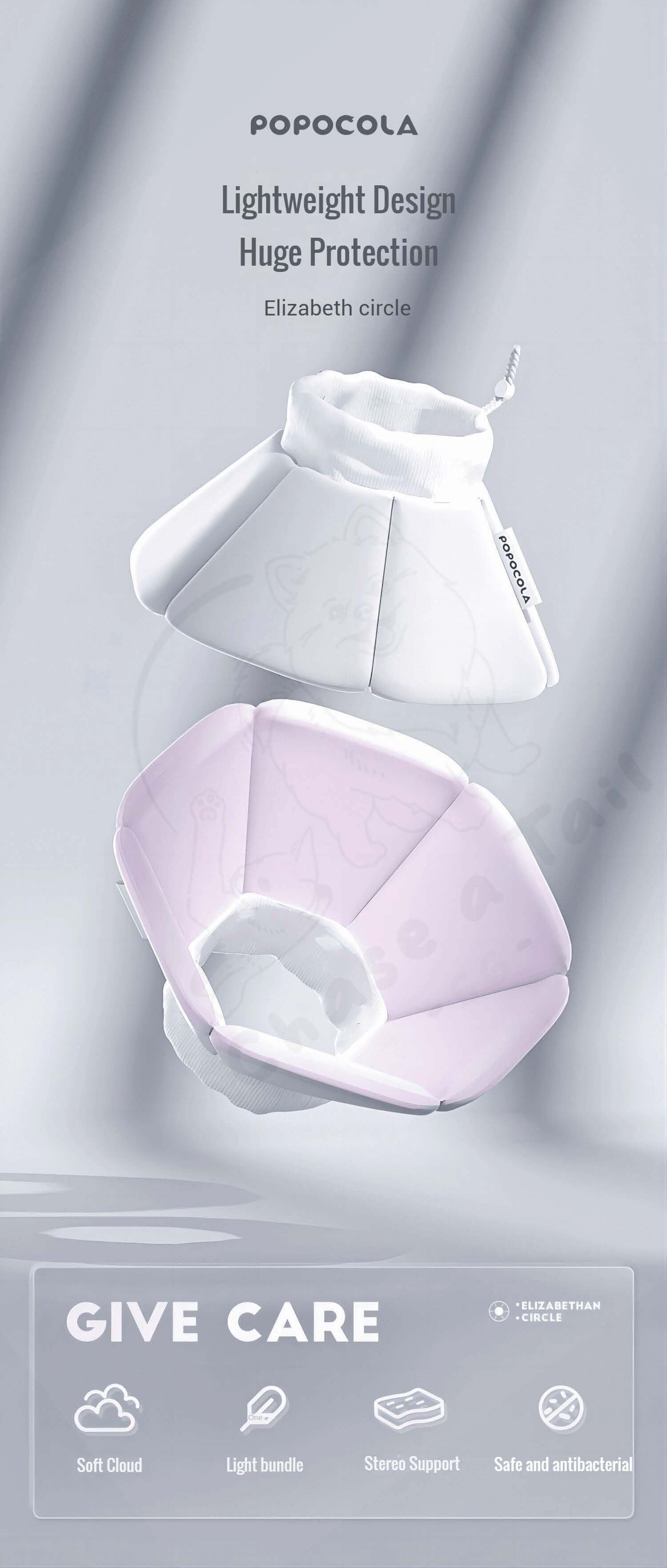 Popocola Comfort Pet Recovery E-Collar for dogs & cats