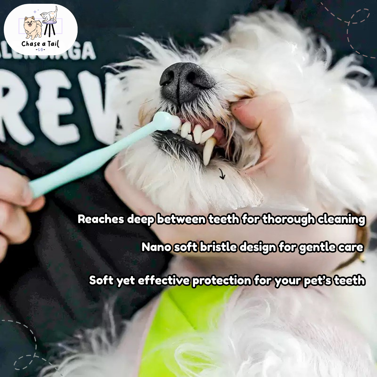 Pononon Nano Bristle Toothbrush for Pets