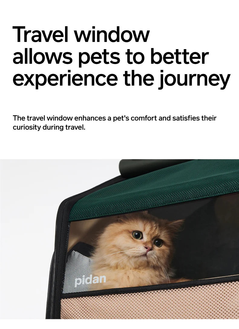 PIDAN Expandable Pet Travel Carrier - Portable Cat Litter Box