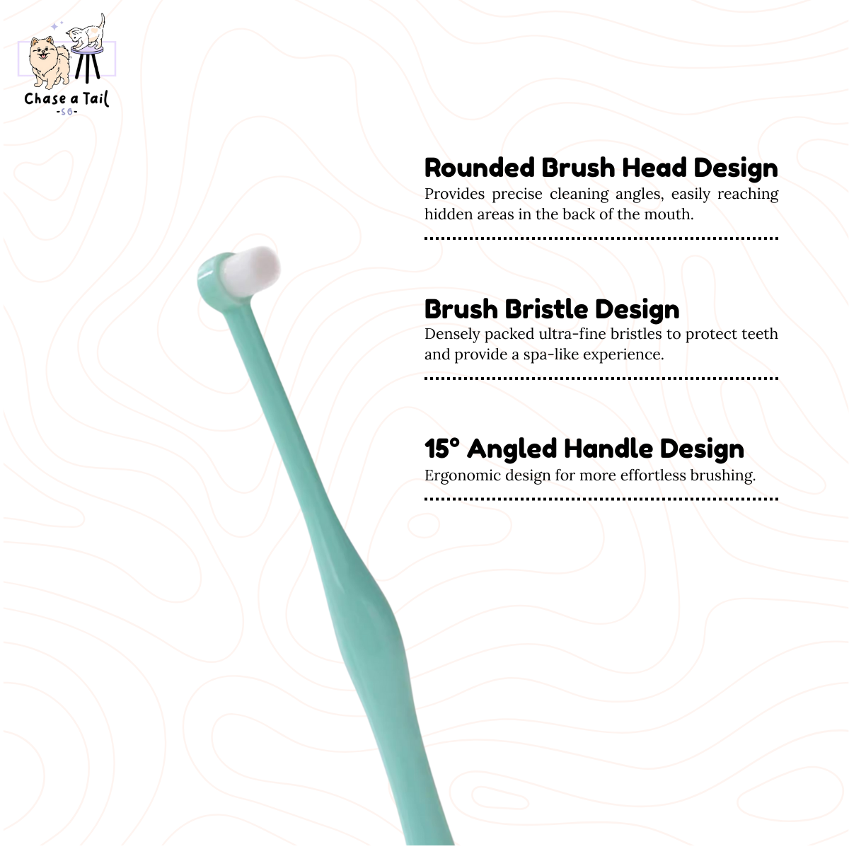 Pononon Nano Bristle Toothbrush for Pets