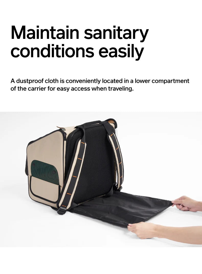 PIDAN Expandable Pet Travel Carrier - Portable Cat Litter Box