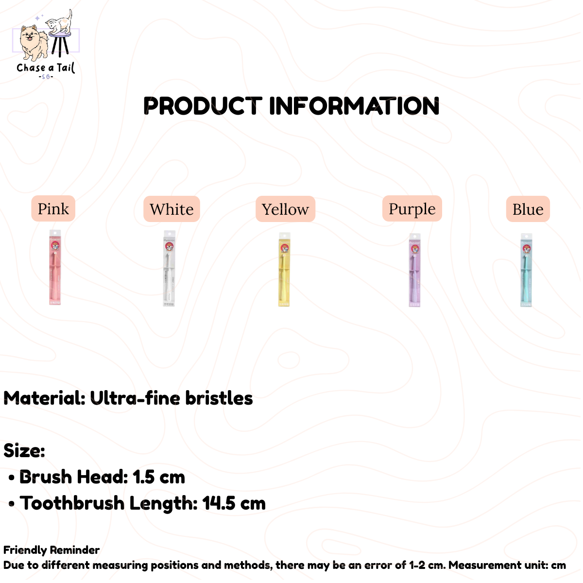 Pononon Nano Bristle Toothbrush for Pets