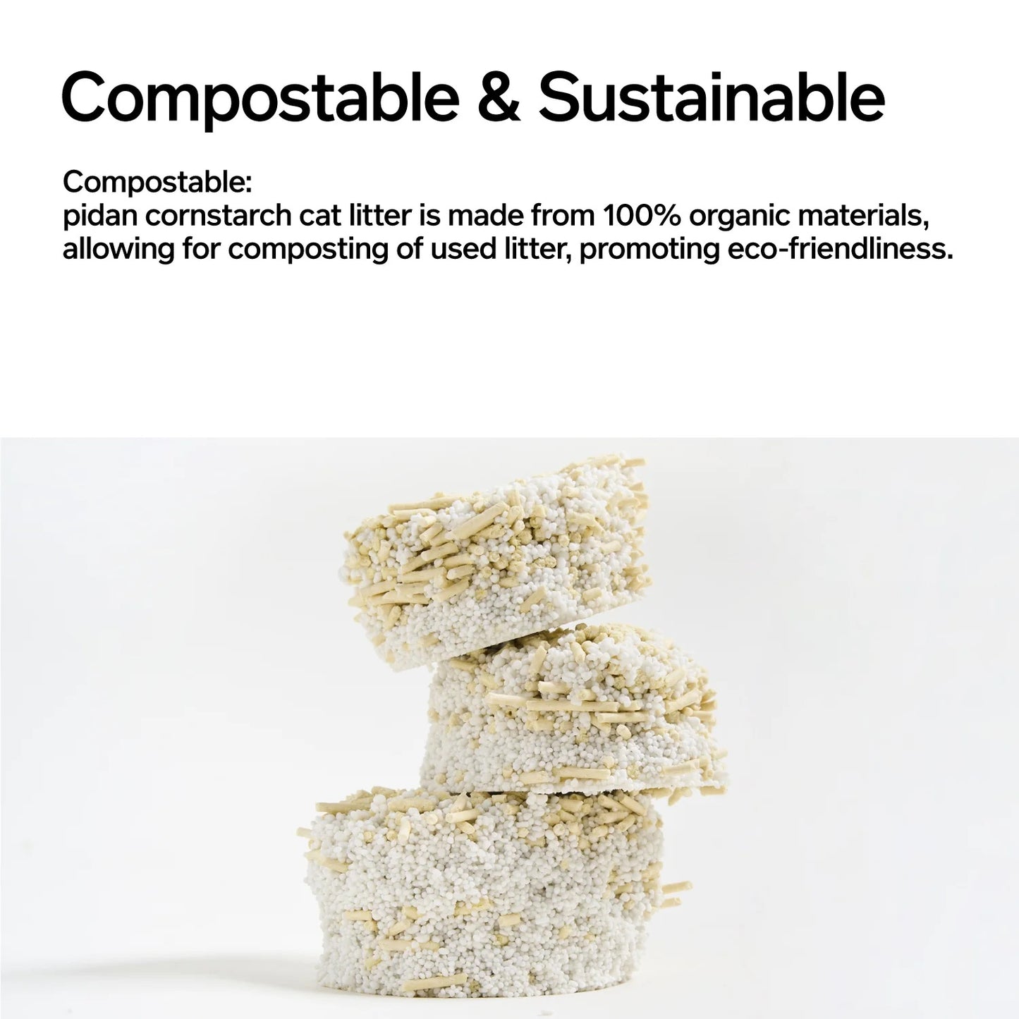 NEW Pidan Cat Litter White-Jade & Tofu Mix Odor Control Dust-Free Comfort