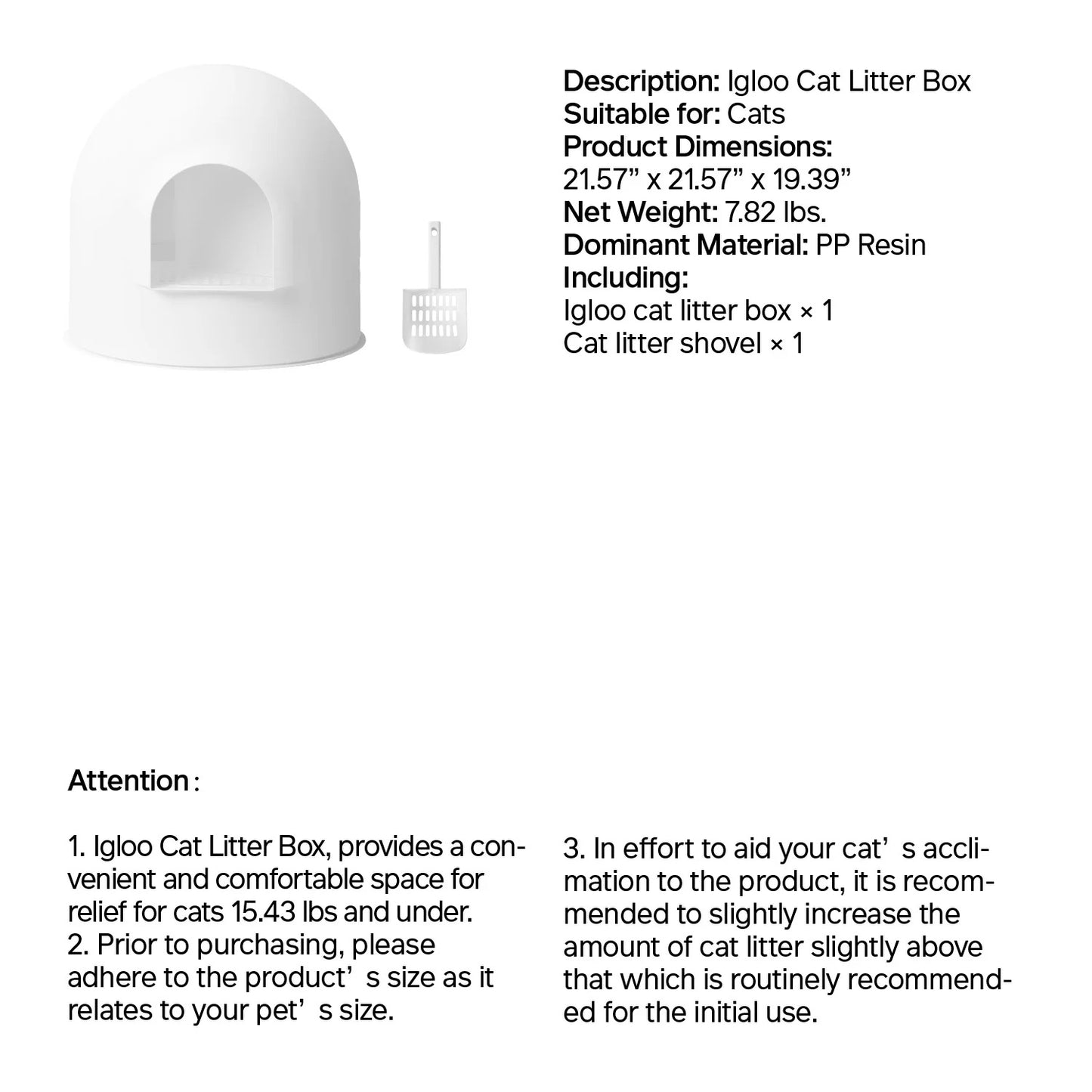 PIDAN Minimalistic Enclosed Igloo Cat Litter Box