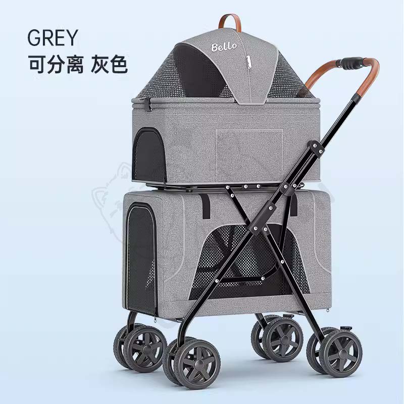 Bello Lightweight Foldable
Double-Layer Pet Stroller