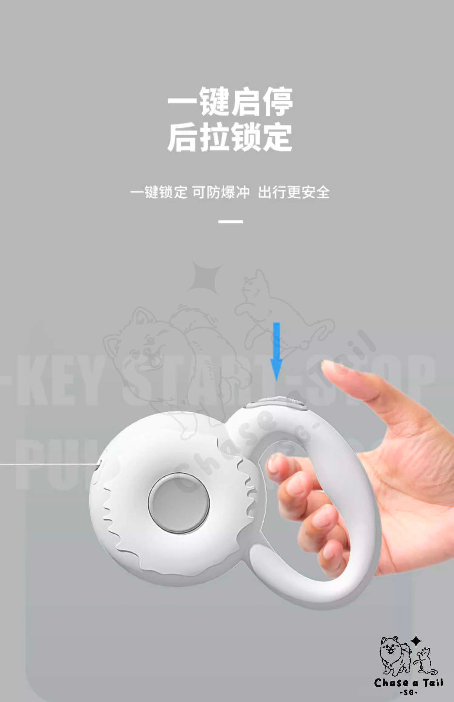 Popocola Minimalistic Retractable Donut Leash