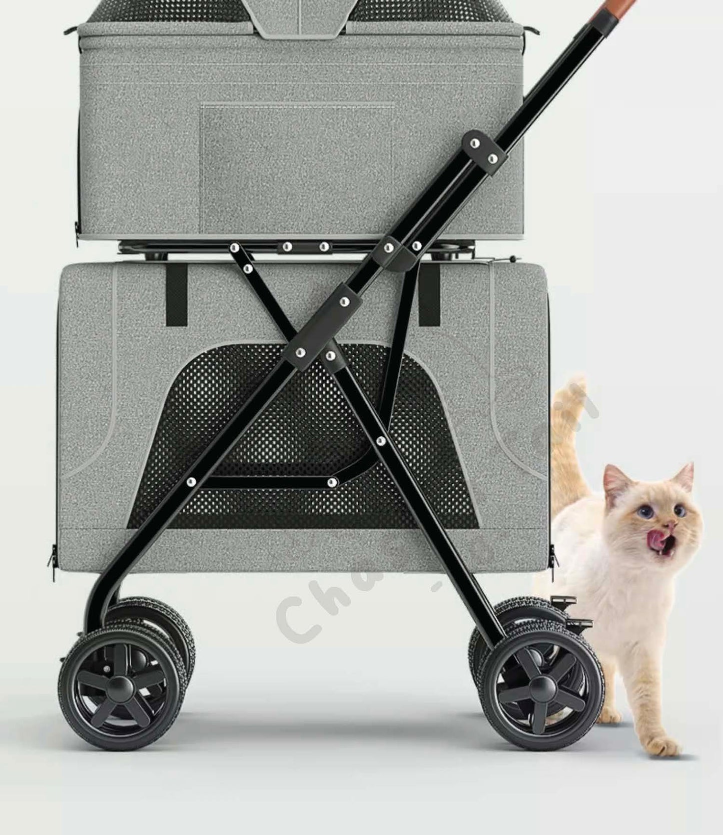 Bello Lightweight Foldable
Double-Layer Pet Stroller