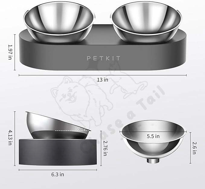 PETKIT Elevated Stainless Steel Pet Bowl
