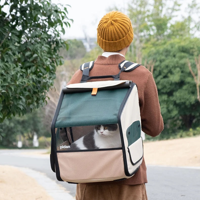 PIDAN Expandable Pet Travel Carrier - Portable Cat Litter Box