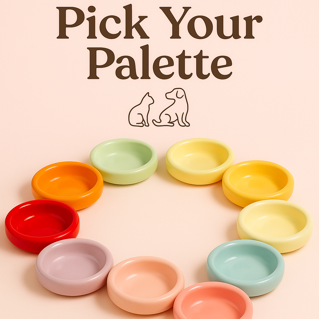 Chase A Tail Ceramic Pet Bowl & Stand — Where Form Meets Function for Your Furry Friend