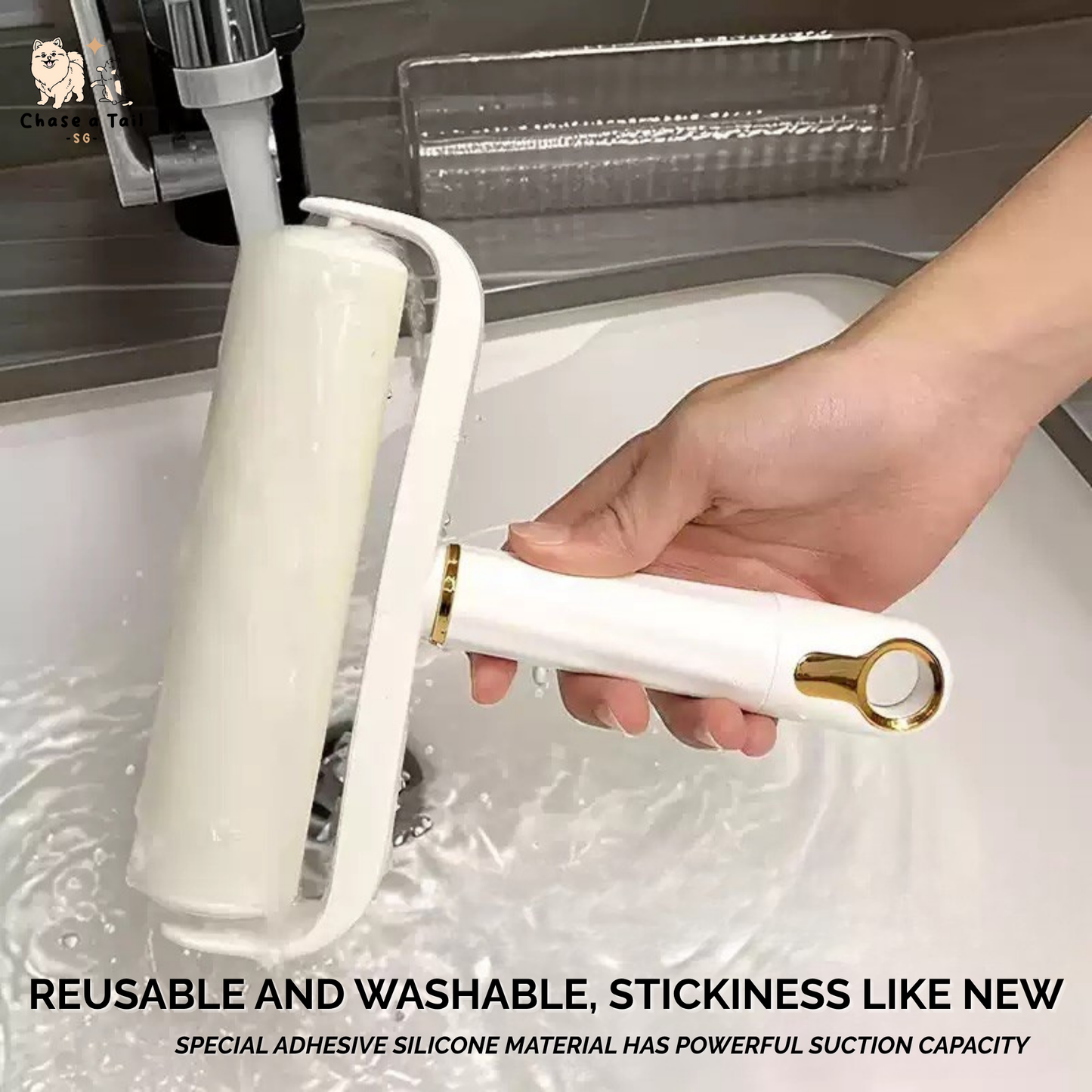 🐾 Reusable Pet Fur Lint Roller – Washable Pet Fur Remover