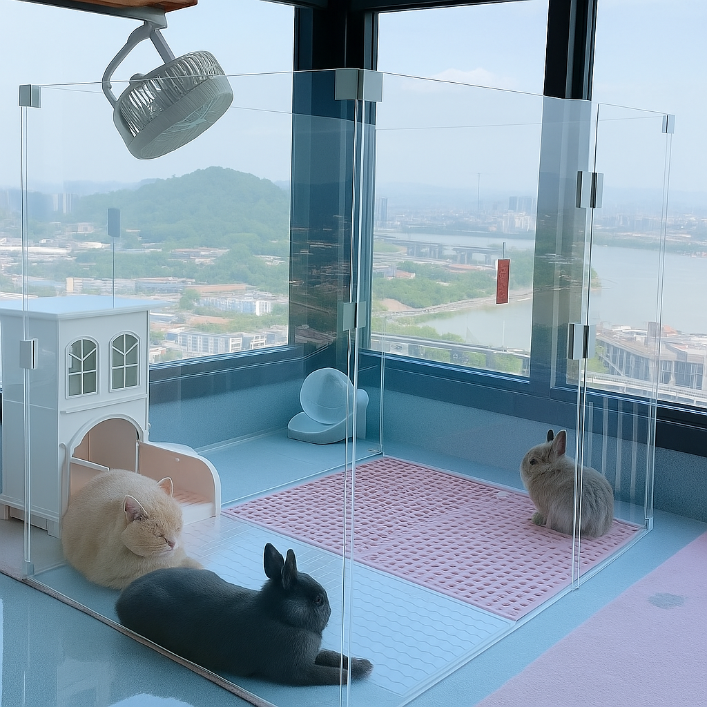 ClearGuard Acrylic Pet Playpen / Cage for Cats & Dogs