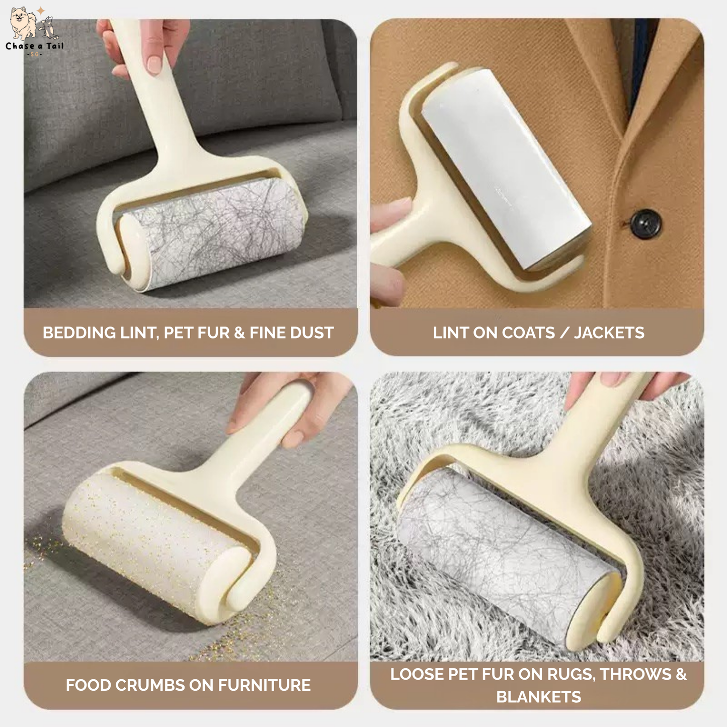 🐾 Reusable Pet Fur Lint Roller – Washable Pet Fur Remover