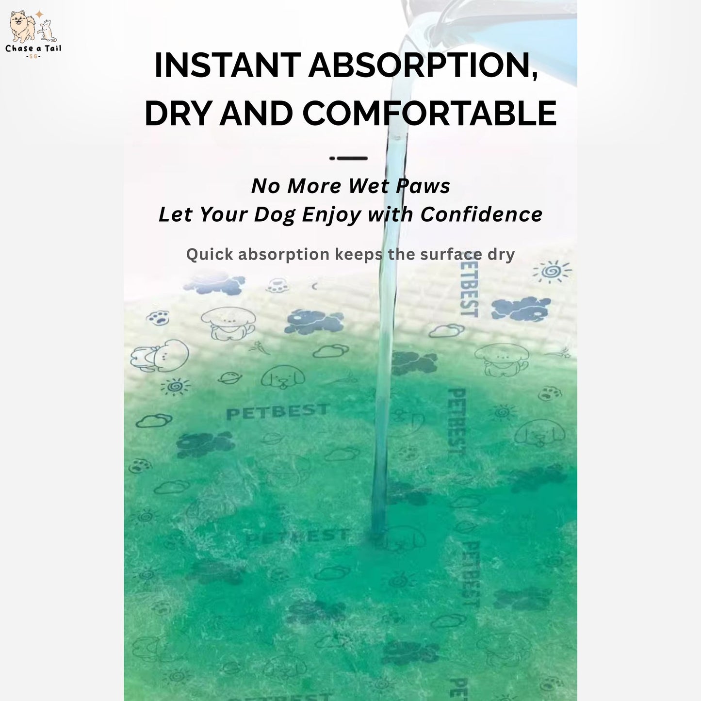 Pet Best Adhesive Pet Pee Pads Dog Wee Pads