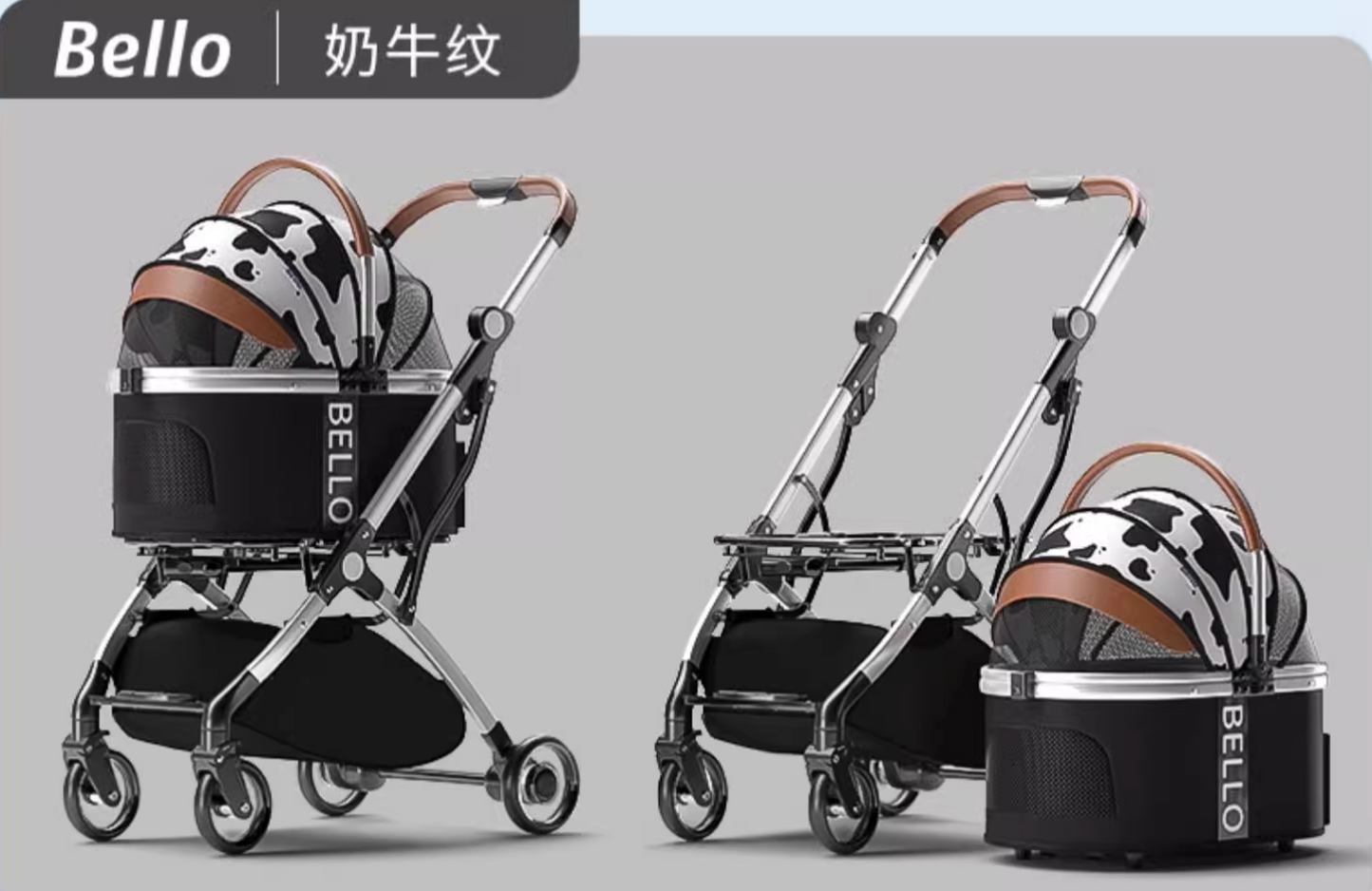 Bello Shock Absorption Aluminum Alloy Pet Stroller