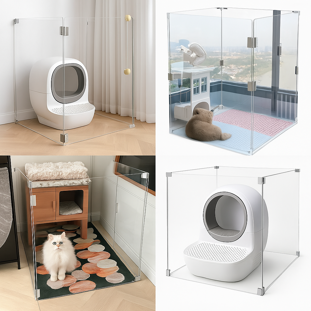 ClearGuard Acrylic Pet Playpen / Cage for Cats & Dogs